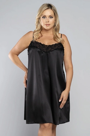 Italian Fashion Dotyk ws.r. krótka Nocna koszula, czarny