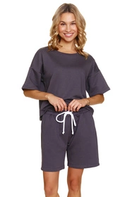 Doctor Nap DRS.7220 Komplet szorty + bluza, fume