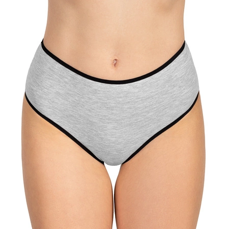 Vivisence 4017 Majtki wysokie figi, gumka czarna: szary