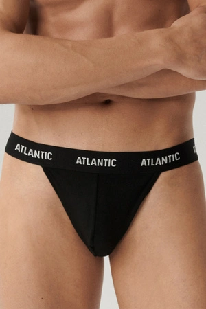 Atlantic 3BMP-1572 3-pack Majtki stringi, czarny