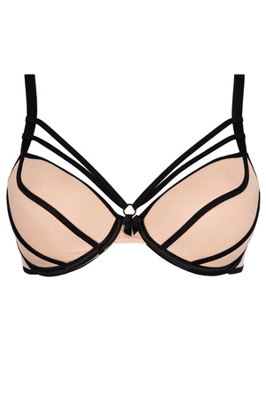 Axami V-7001 Zephyr Biustonosz push-up, beżowo-czarny