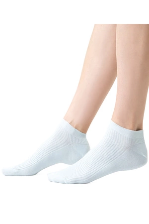 Steven 137 prążki Skarpety stopki, błękitny 006