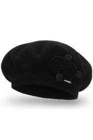 Vivisence 7037 Nakrycie głowy beret, czarny