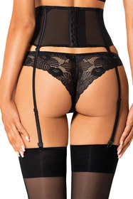Obsessive Serena Love garter belt Pas do pończoch wysoki, czarny