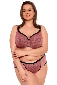 Gaia 1259M Lise Maxi Biustonosz półusztywniany, morelowo-czarny