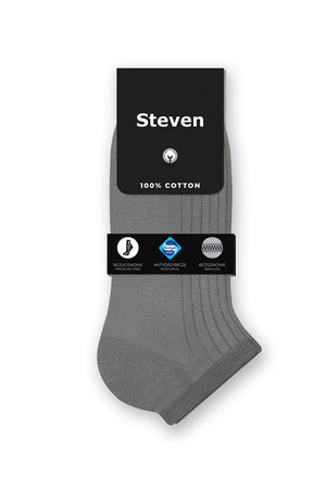 Steven 042 100% bawe�ny Skarpety stopki, szary 003