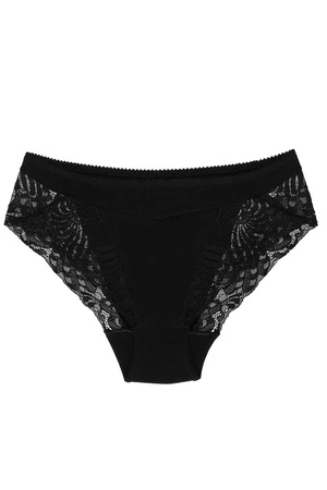 Wol-Bar Eco-Zo Majtki wysokie figi, czarny