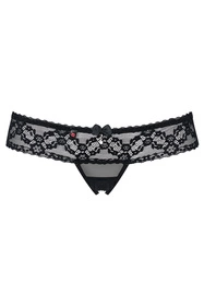 Obsessive 837-THC-1 Majtki stringi otwarte, czarny