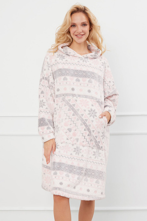 Italian Fashion Puri d�.r. Nocna szlafrok, druk/ecru