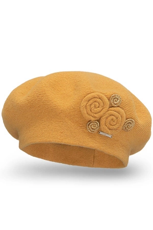 Vivisence 7037 Nakrycie głowy beret, miodowy
