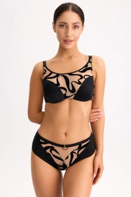 Bella Misteria 68-155 Czarny Agat Biustonosz miękki, czarno-beżowy