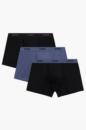 Atlantic 3MH-0111 3-pack Majtki bokserki, czarny/denim/czarny