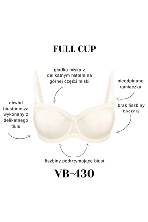 Vena VB-430 Biustonosz usztywniany, ecru