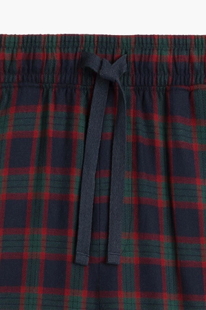 Atlantic NMP-375 Nocna piżama, szary melanż/granat/czerwony