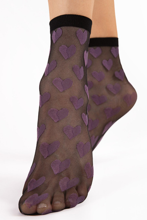 Fiore Beso 20 DEN G1181 Wyr�b po�czoszniczy skarpetki, violet/black