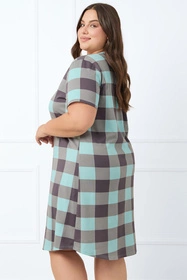 Italian Fashion Sandra kr.r. Nocna koszula, druk turkus