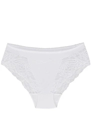 Wol-Bar Eco-Zo Majtki wysokie figi, biały