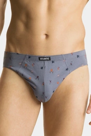 Atlantic 2MP-003 2-pak Majtki slipy, szary/granat