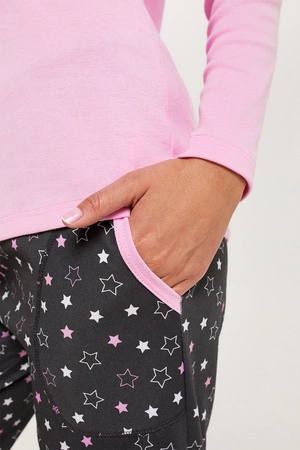 Italian Fashion Antilia dł.r. dł.sp. Nocna piżama, róż/druk