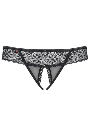 Obsessive Shibu crotchless thong Majtki stringi otwarte, czarny