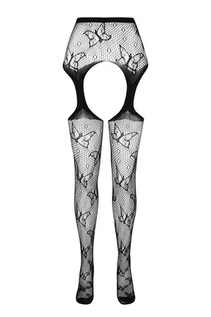 Passion ECO S001 Wyrób pończoszniczy pończochy z pasem, black