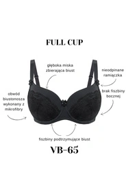Vena VB-65 Biustonosz usztywniany, czarny