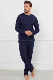 Italian Fashion Salomon dł.r. dł.sp. Nocna piżama, granat/niebieski