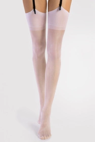 Fiore Infini 15 DEN O4112 Wyrób pończoszniczy pończochy do pasa, white