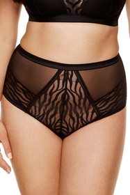 Gorteks Serena/FW Majtki wysokie figi, czarno-beżowy