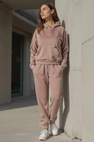 Vivisence 9203kmpl Komplet bluza+spodnie, beżowy