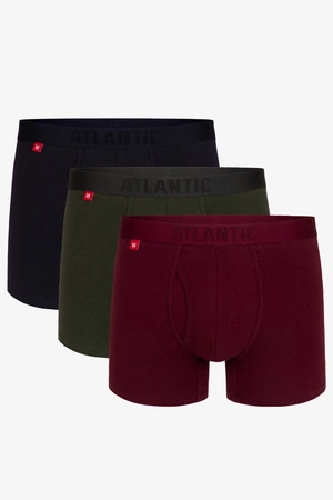 Atlantic 3MH-184 Majtki bokserki, granatowy/wino/khaki