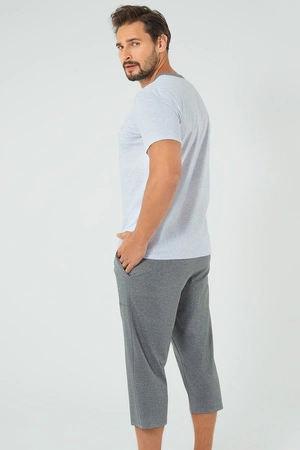 Italian Fashion Junak kr.r. sp.3/4 Nocna piżama, j.melanż/śr.melanż