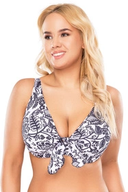 Vivisence 3203 Kostium kąpielowy biustonosz miękki, biało-czarny