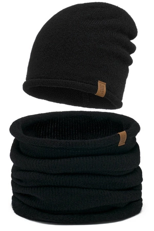 Vivisence 70115Kmpl Komplet czapka+komin, czarny