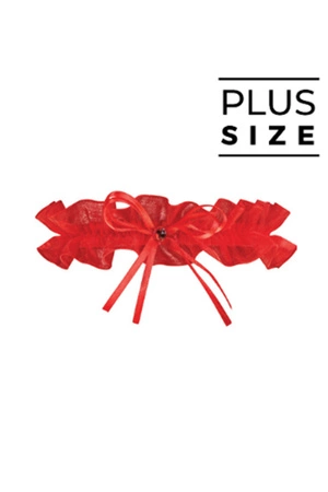 Julimex PW-98 Grenada Plus Size Wyrób pończoszniczy podwiązka, czerwony