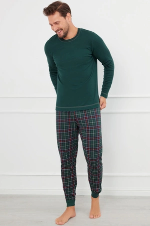 Italian Fashion Fogo dł.r. dł.sp. Nocna piżama, zielony/druk