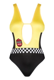 Obsessive Rallien teddy Body sexy, black/yellow