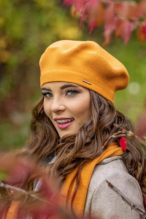 Vivisence 7005 Nakrycie głowy beret, miodowy
