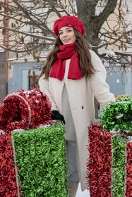 Vivisence 7006 Nakrycie głowy beret, czerwony