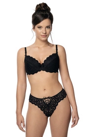 Róża Termena Biustonosz push-up, czarny