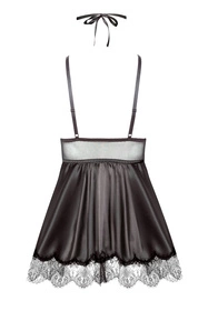 Beauty Night Eve chemise BN6535 Nocna komplet koszulka + stringi, black