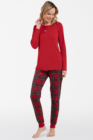 Italian Fashion Tess d�.r. d�.sp. Nocna pi�ama, czerwony/druk