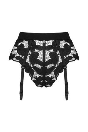 Obsessive Editya garter panties Majtki figi z pasem, czarny