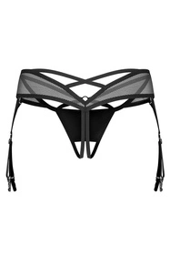 Obsessive Dominna crotchless thong Majtki stringi otwarte, black