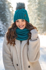 Vivisence 7014 Nakrycie głowy czapka, ciemny turkus