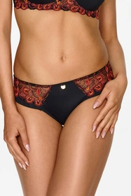 Lupo 2611-13 Majtki brazyliany, czarno-czerwony