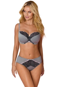 Vena VB-463 Biustonosz półusztywniany, srebrny-róż