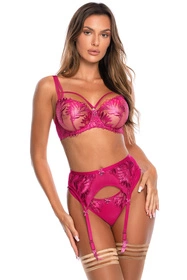 Axami V-10252 Pas do pończoch niski, fuksja