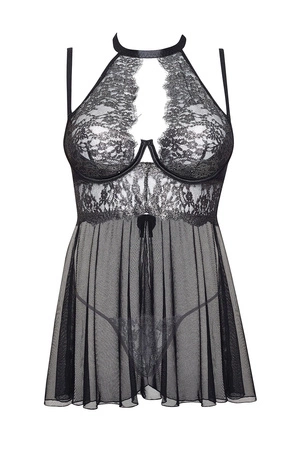 Beauty Night Mariana chemise BN6640 Nocna komplet koszulka + stringi, silver
