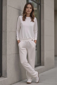 Vivisence 9004 Bluza nierozpinana, biały